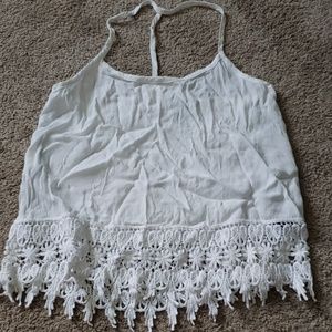 Forever 21 lace white tank top